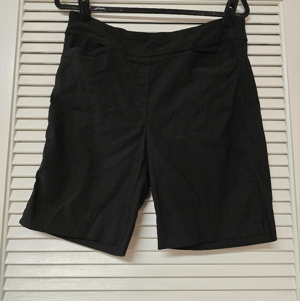 Hilary Radley - Black Stretch Shorts With Pockets